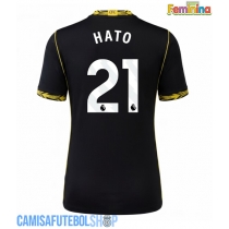 Camisa de time de futebol Chelsea Jorrel Hato #21 Replicas 2º Equipamento Feminina 2026-27 Manga Curta